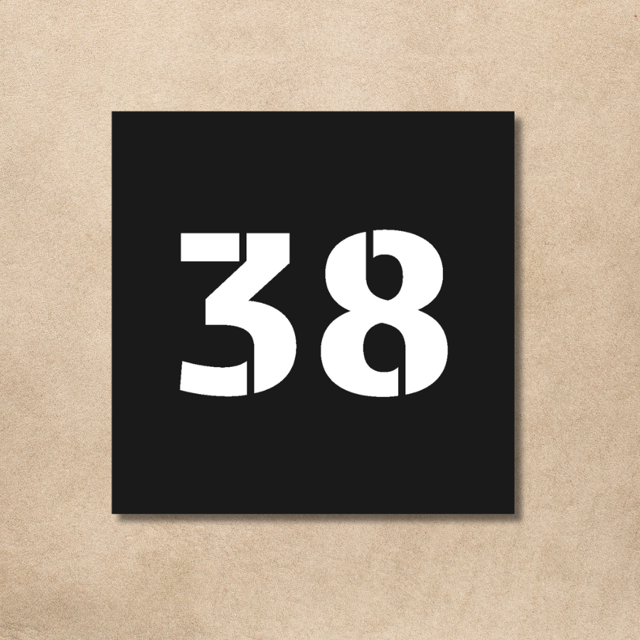 Classic House Number - Square