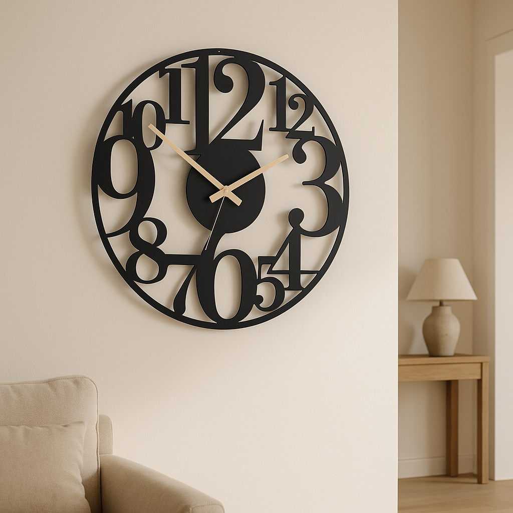 Big Numbers Wall Clock