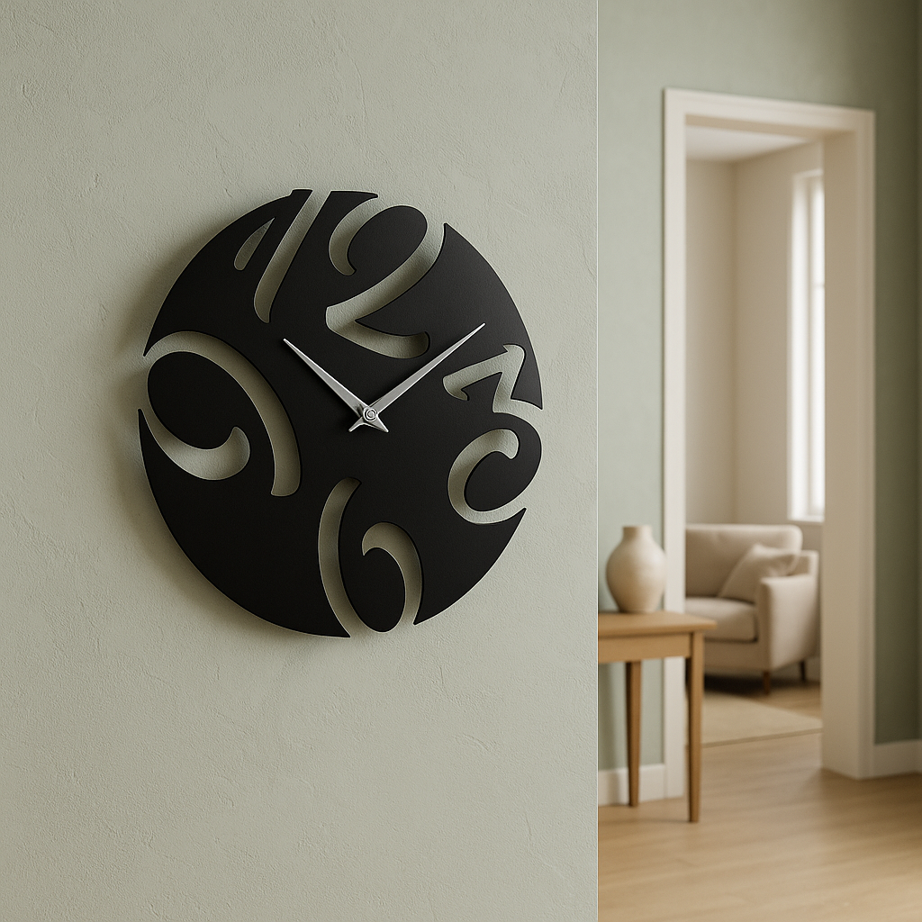 Contemporary Numbers Wall Clock
