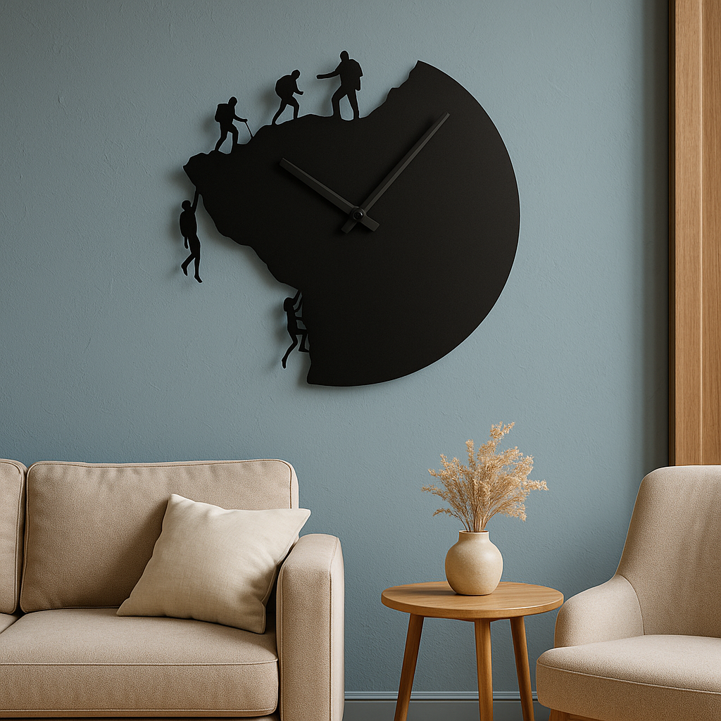 Rock Climbers Wall Clock