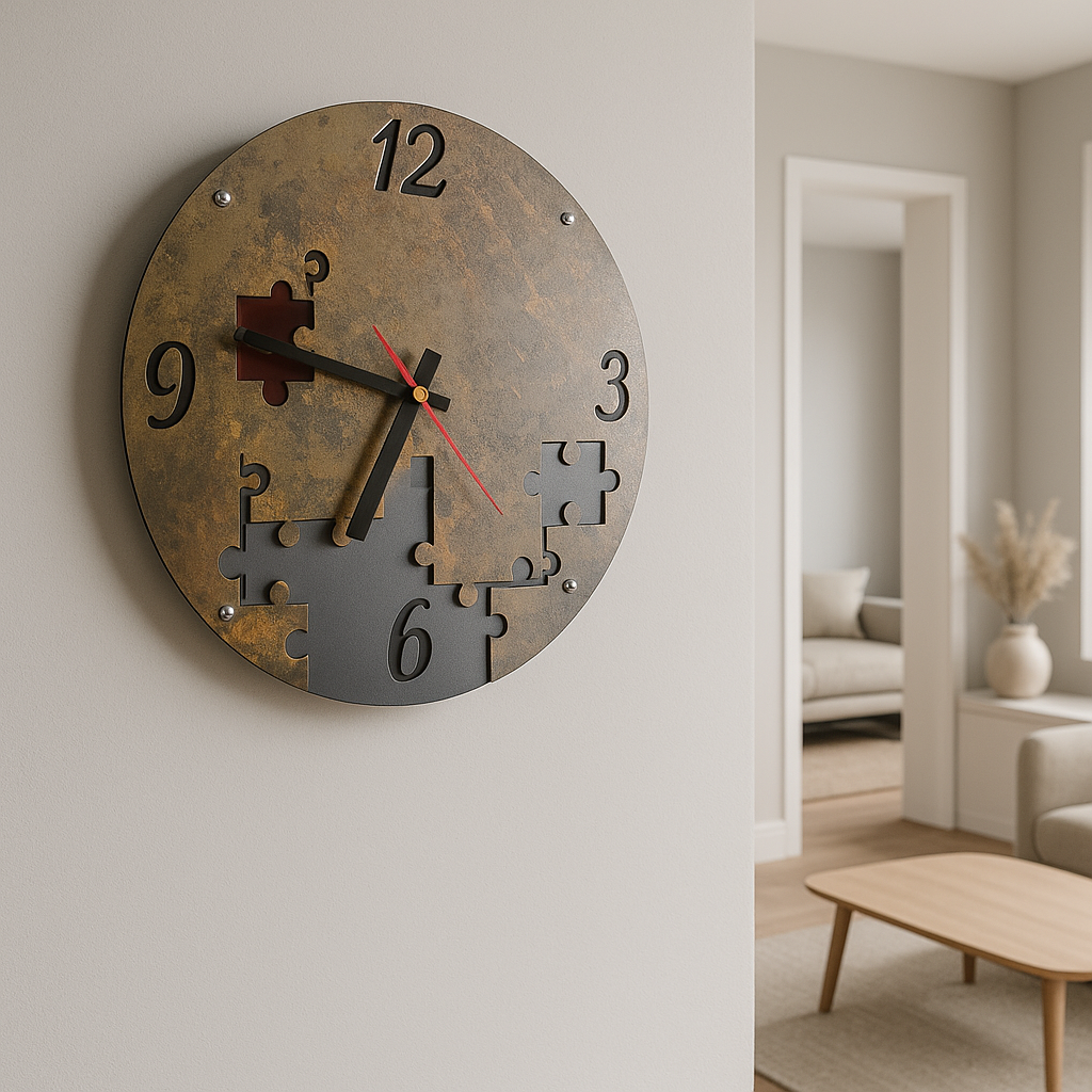 Missing Pieces Oversized Clock