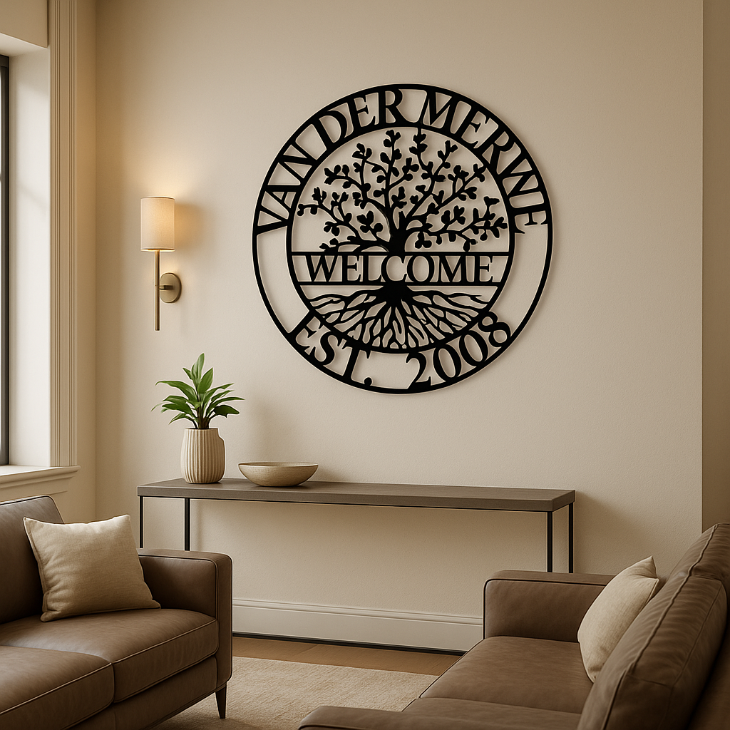 Welcome Tree - Family Name Monogram