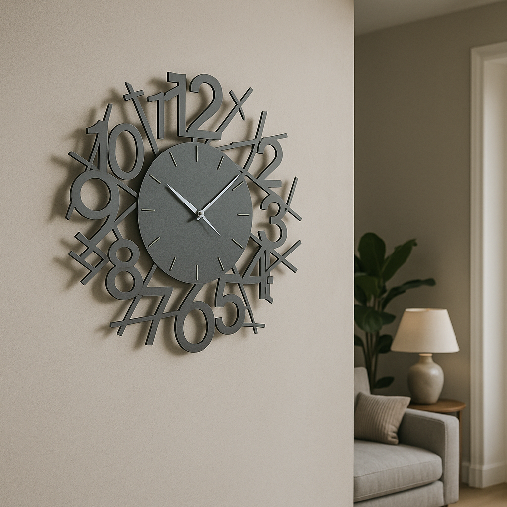 Abstract Numbers Wall Clock