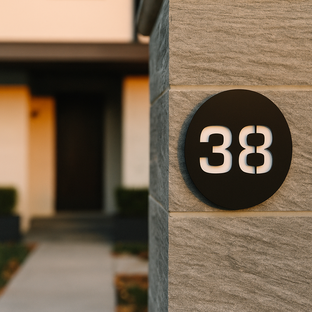 Classic House Number - Round