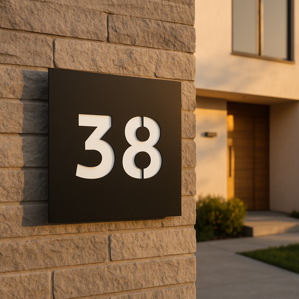 Classic House Number - Square