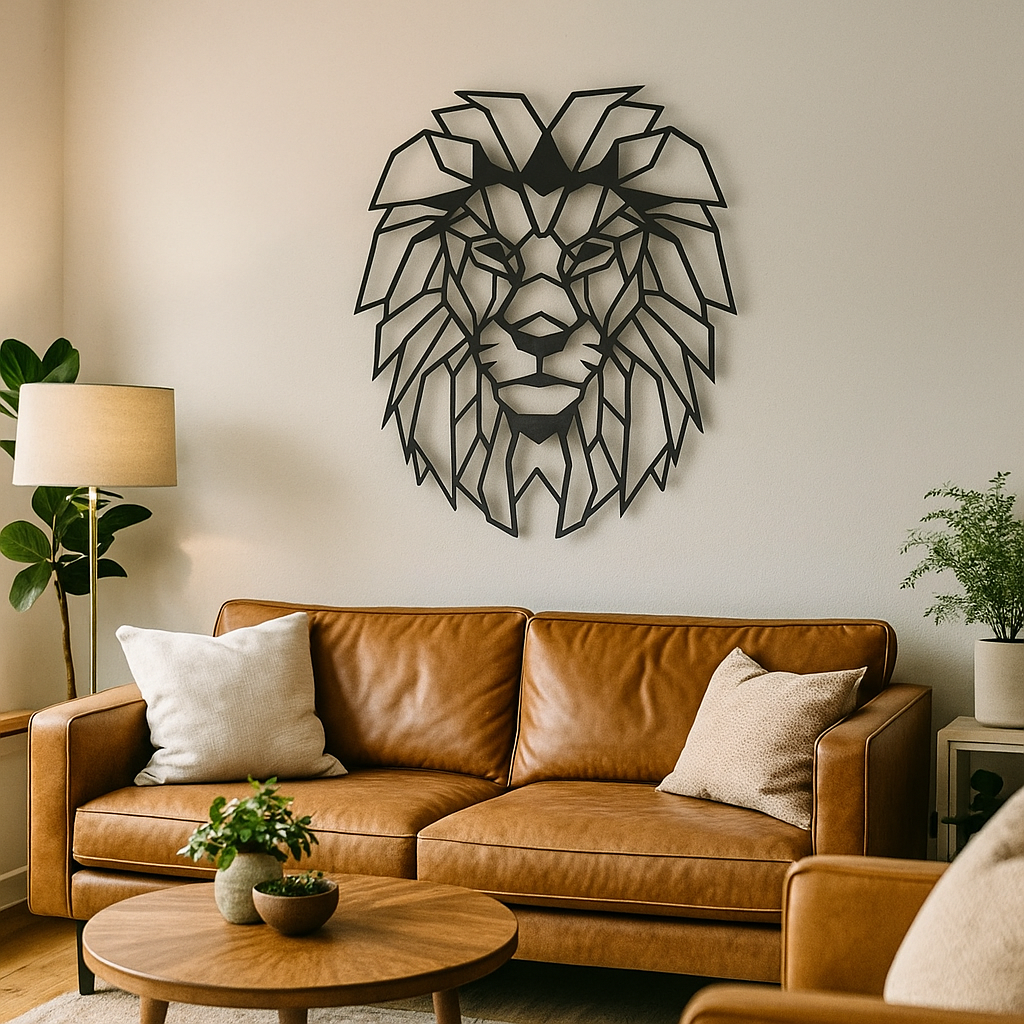 Geometric Lion Head