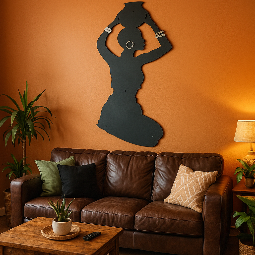 Young African Lady with Water Pot