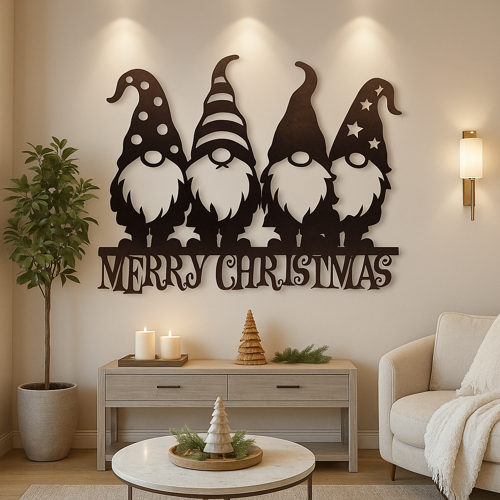 Four Merry Christmas Gnomes