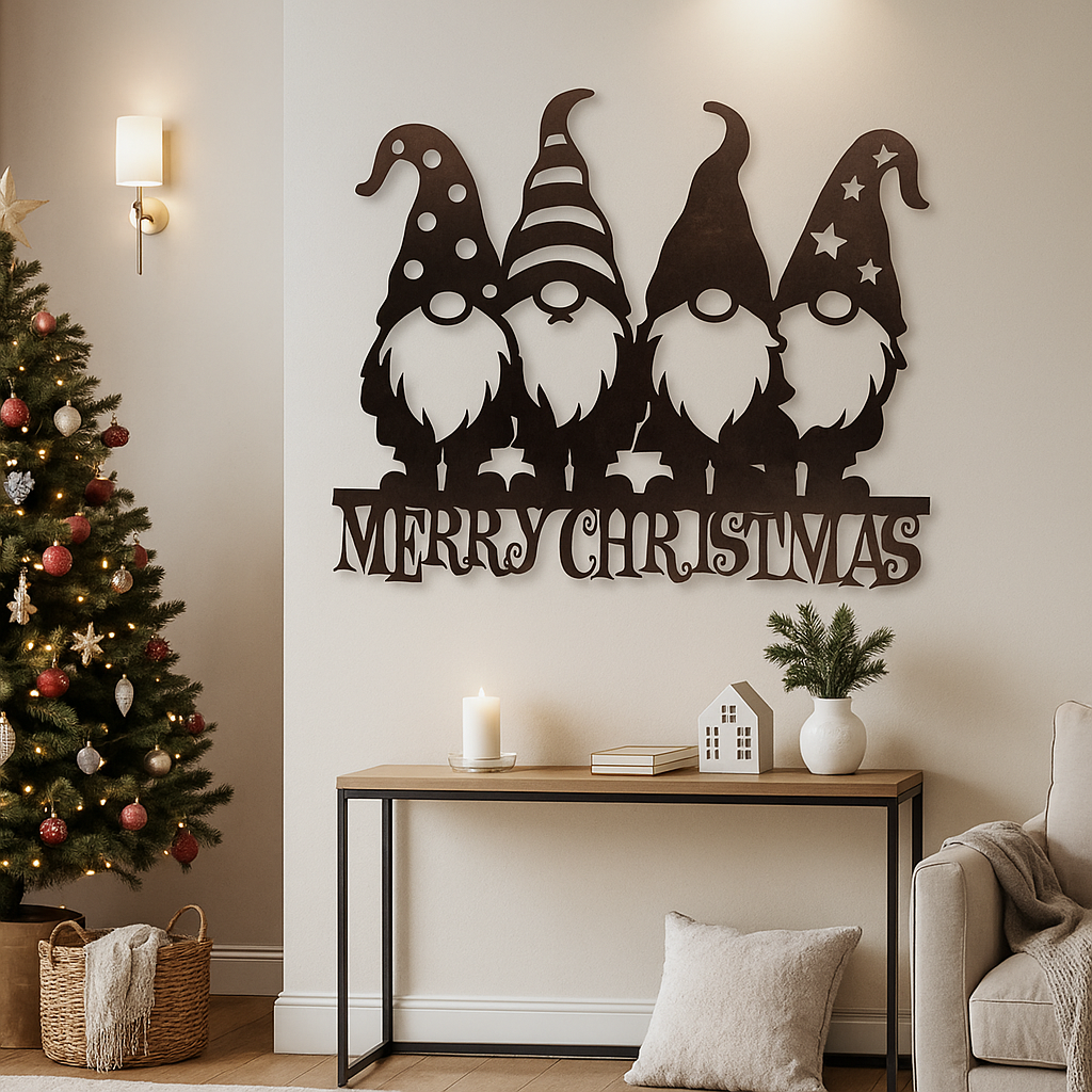 Four Merry Christmas Gnomes