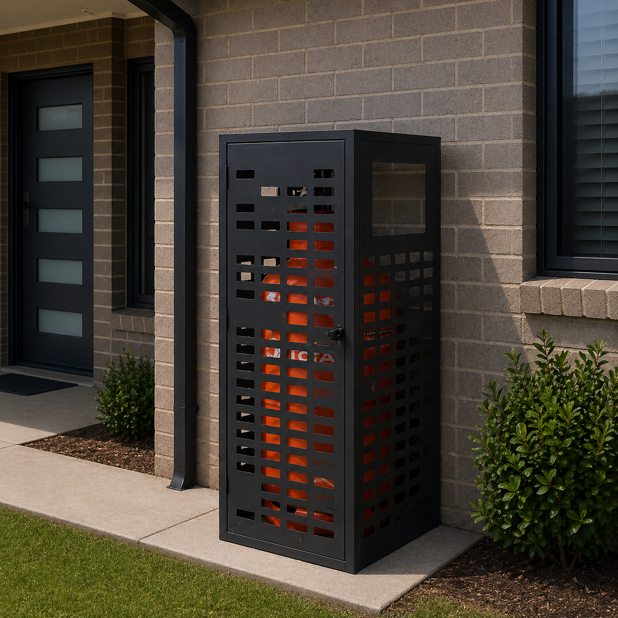 Gas Cage Single 48kg Lockable powder-coated steel cover South Africa