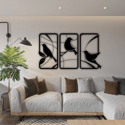 Framed Birds Metal Wall Art