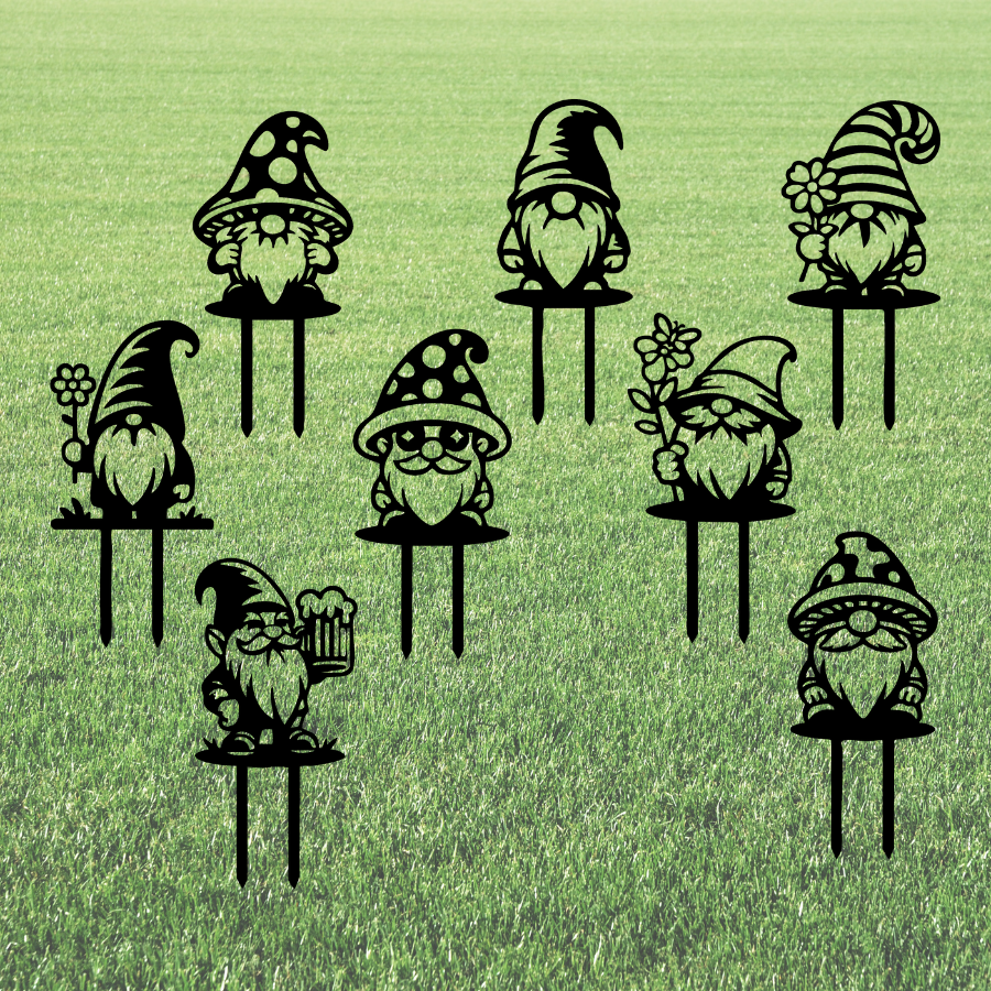 Garden Gnomes- 8-Piece