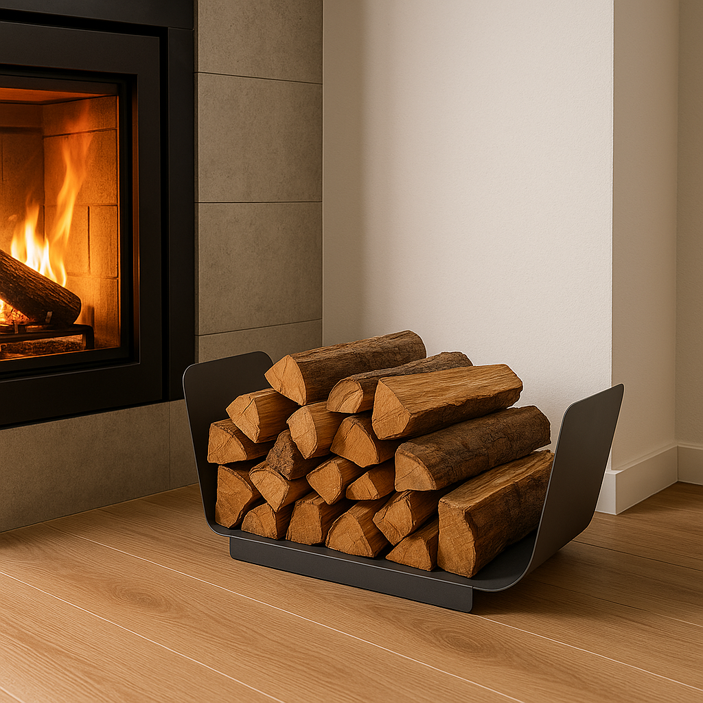 Oslo Firewood Holder laser-cut steel firewood holder