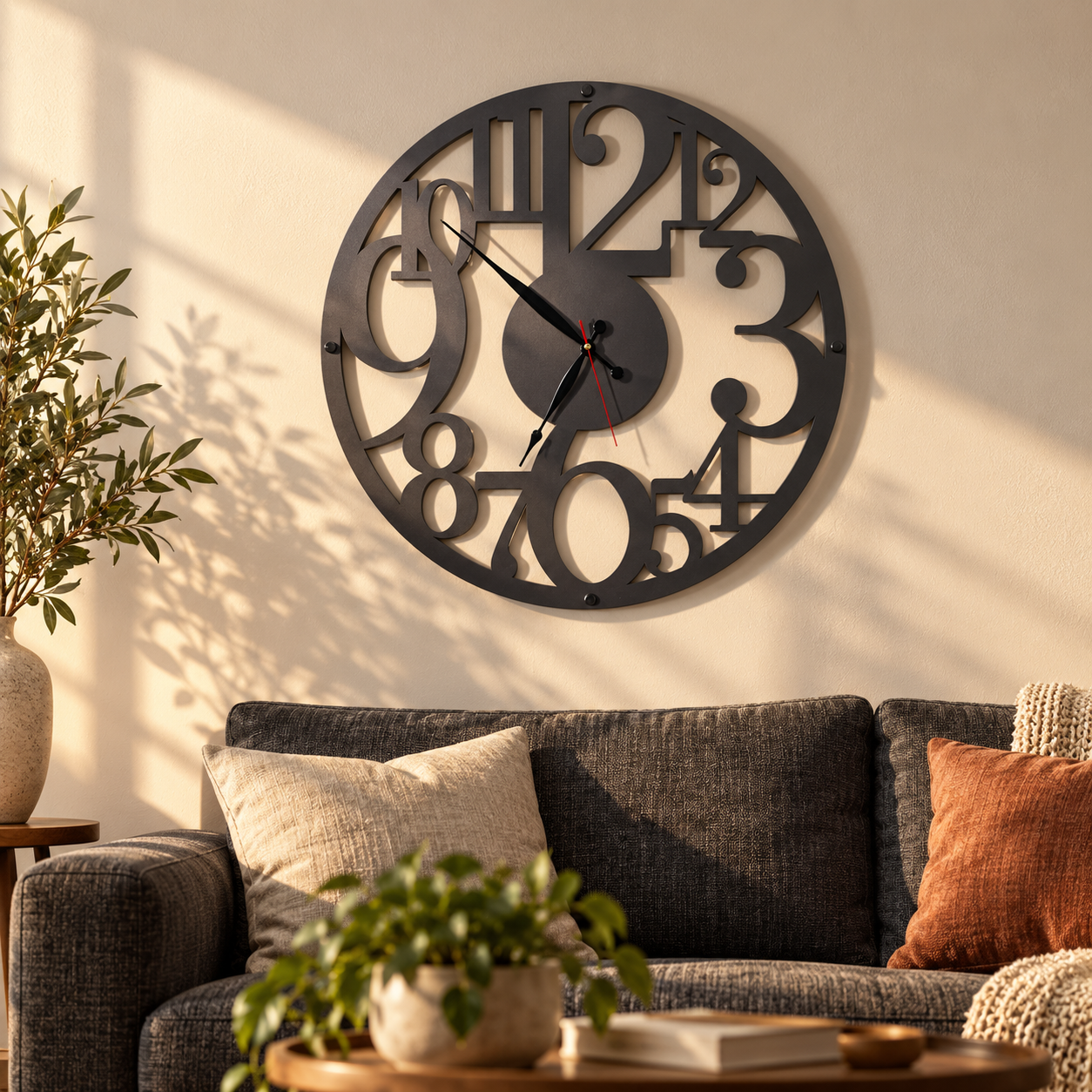 Big Numbers Wall Clock