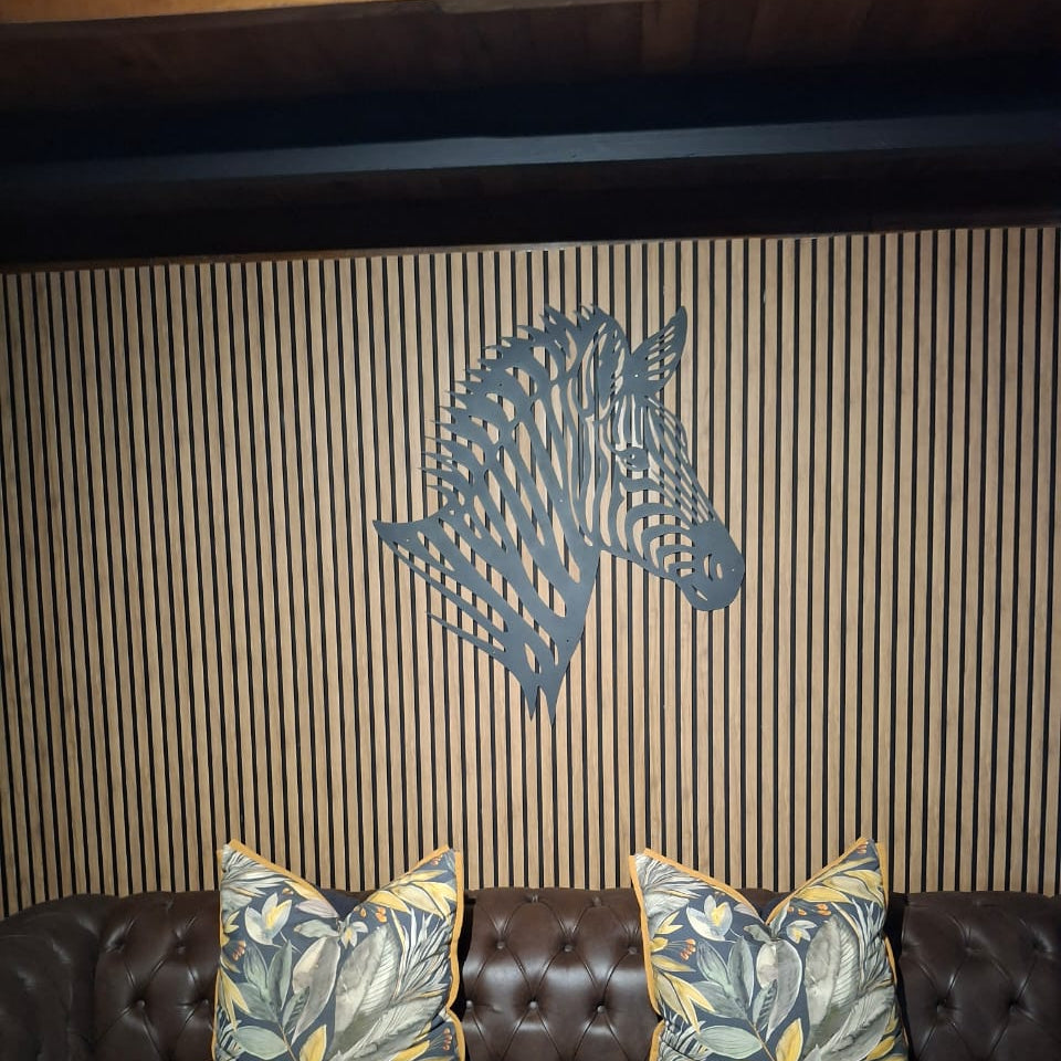 Zebra Gaze - Metal Wall Decor