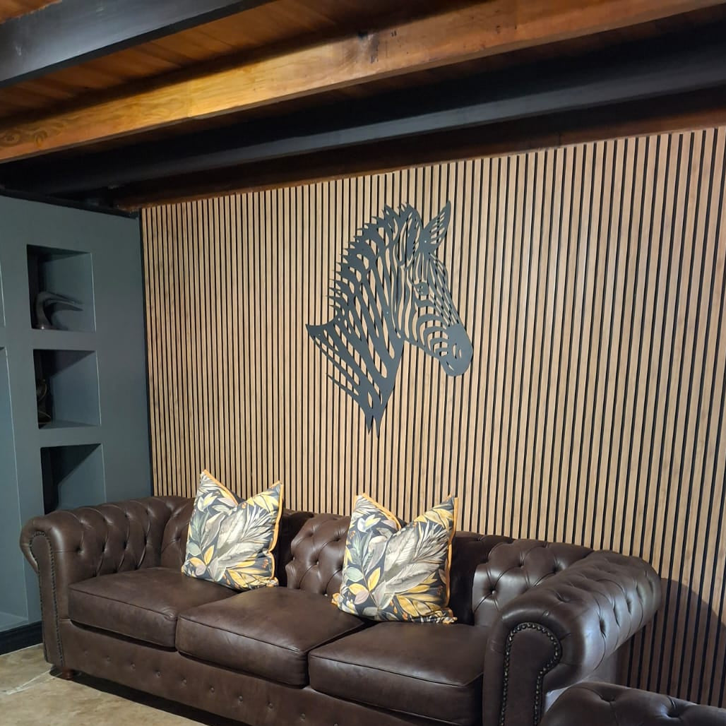 Zebra Gaze Metal Wall Art