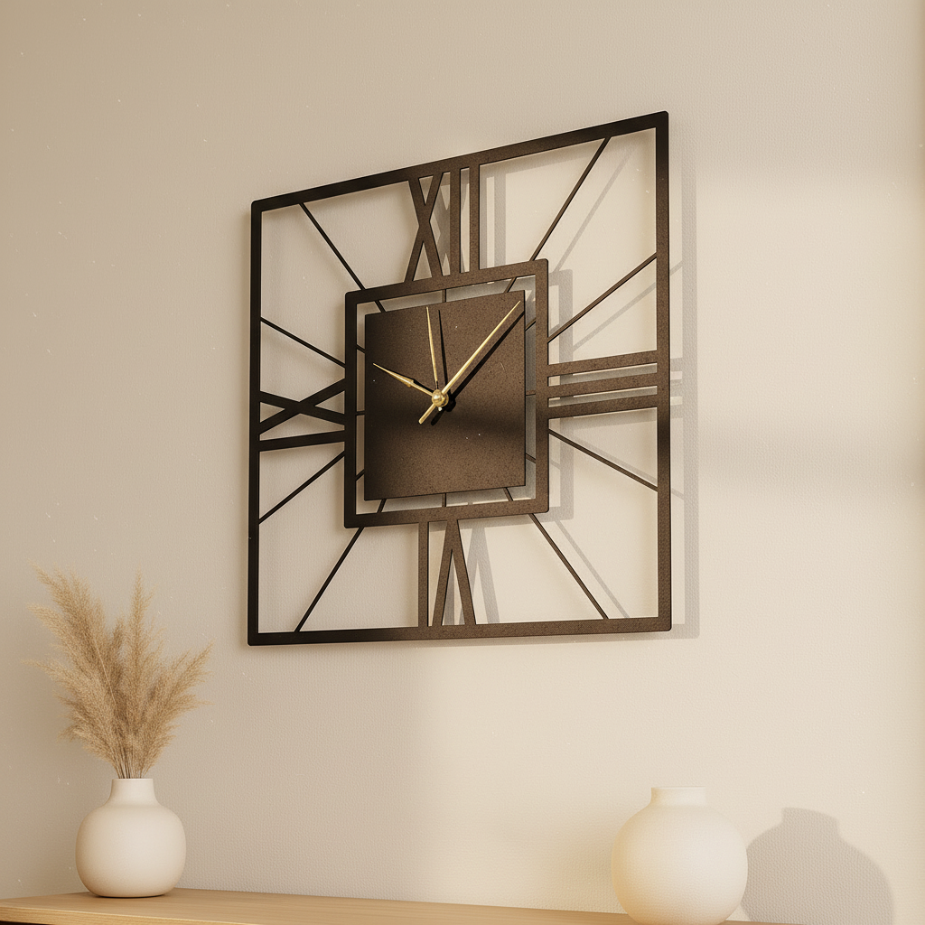 Angled view on cream wall