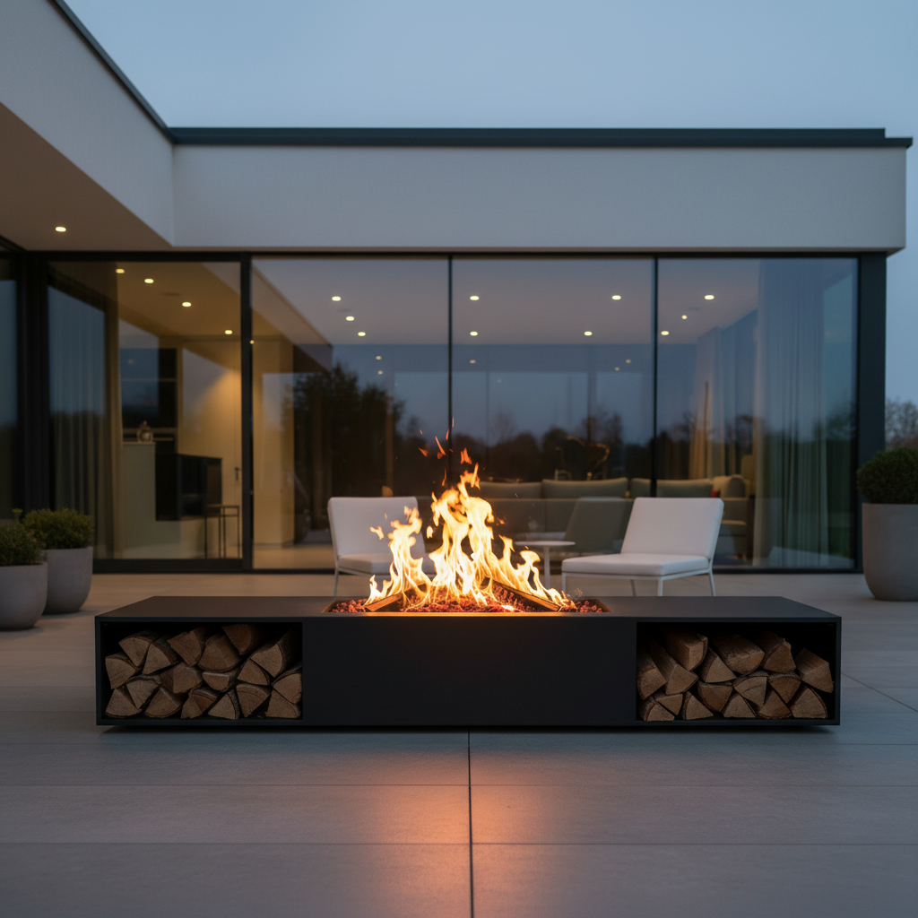 Blaze Fire Pit - Pulled Back Framing