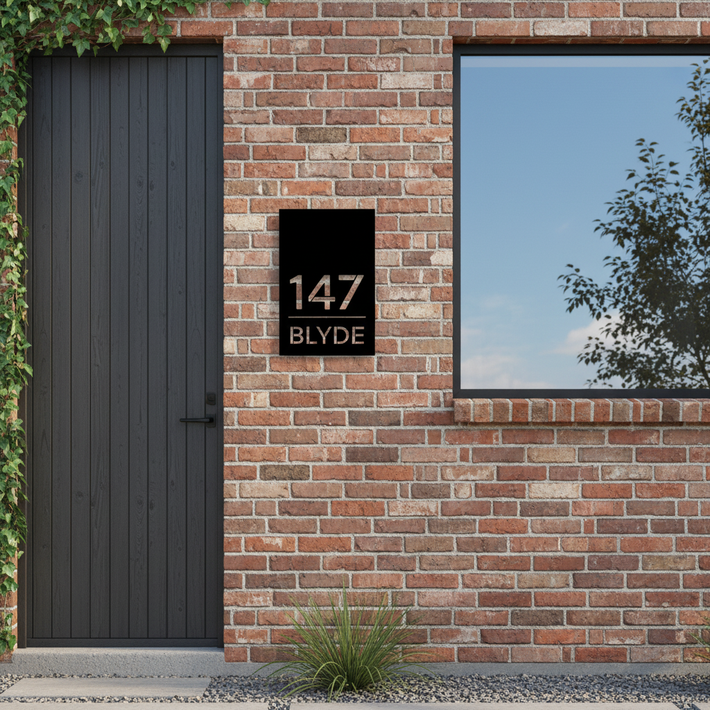 Oslo House Number modern metal address numbers South Africa powder-coated finish