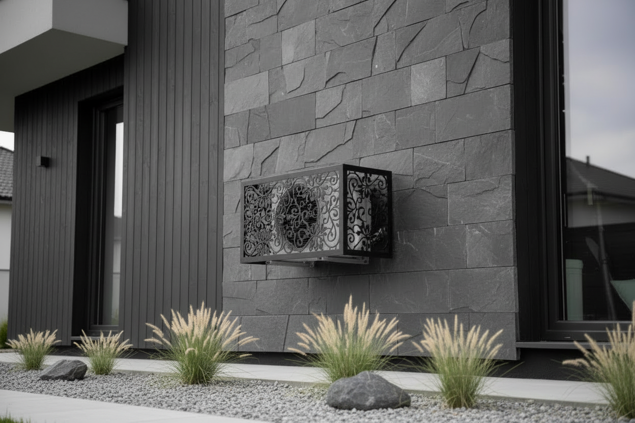 Floral aircon cover with different garden