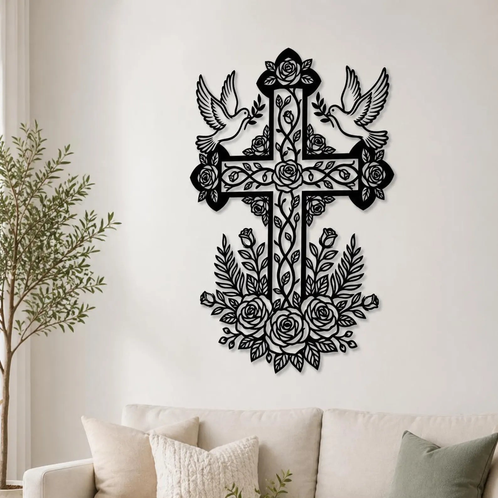 Floral Decorative Cross