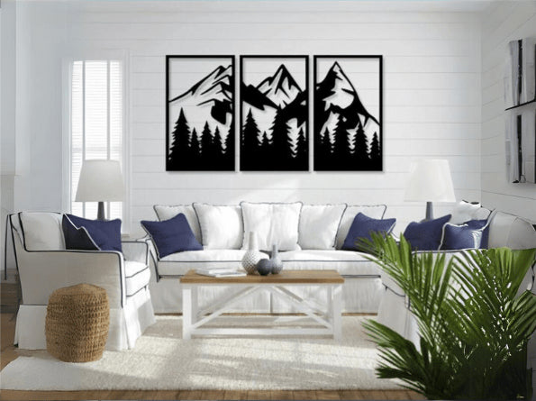 Forest Mountain Range – 3 Panel