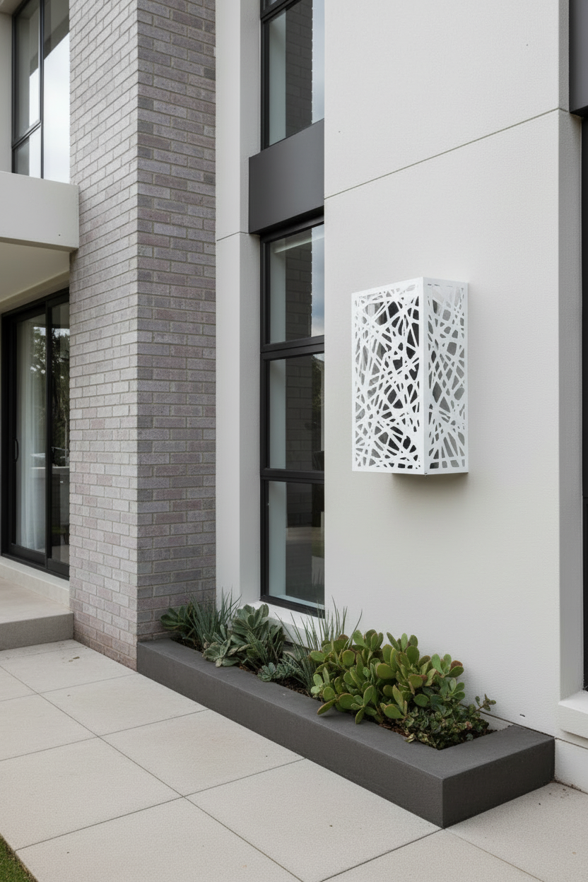 Gas geyser cover with new cutout pattern