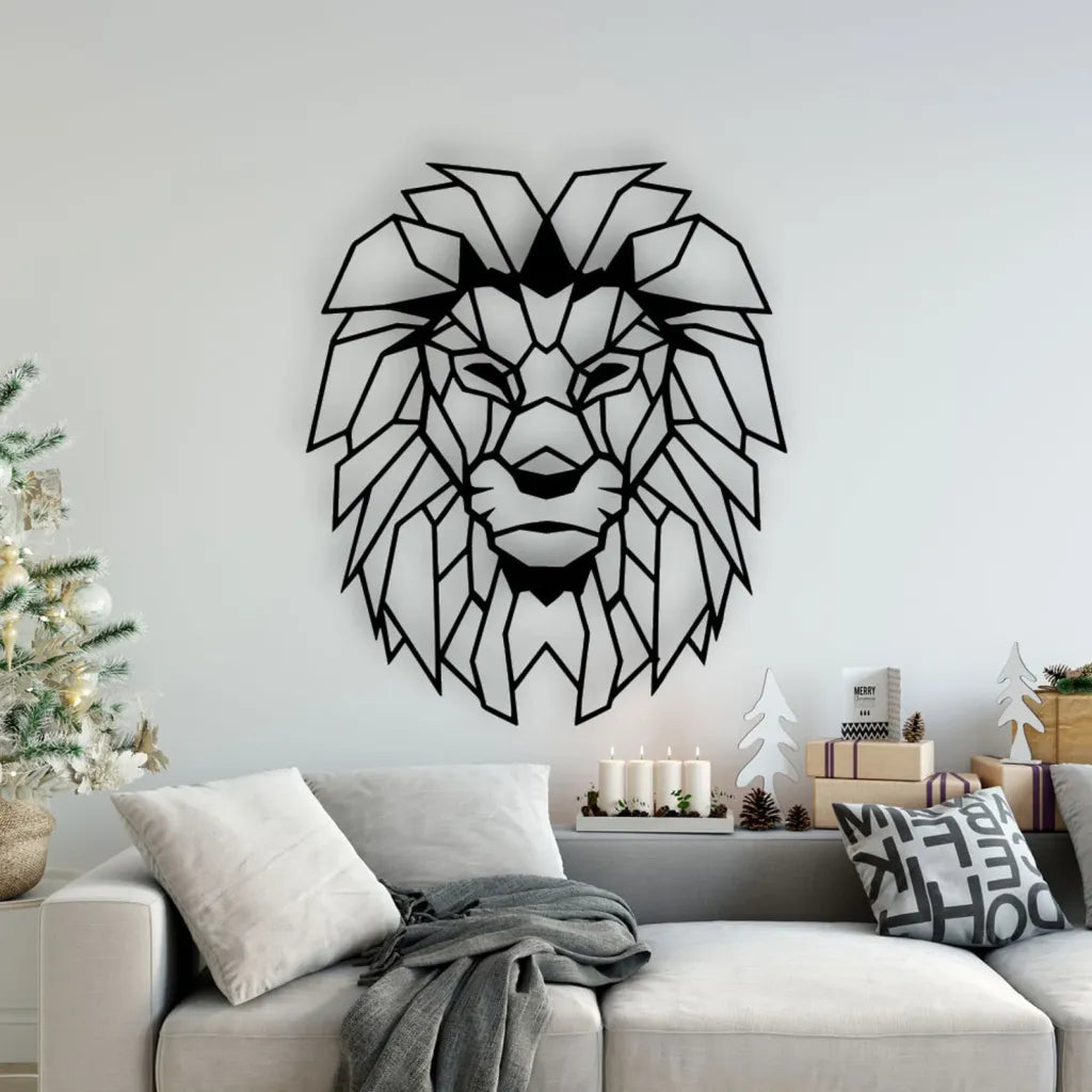 Geometric Lion Head