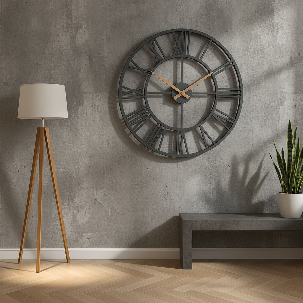 Industrial concrete wall - straight-on view