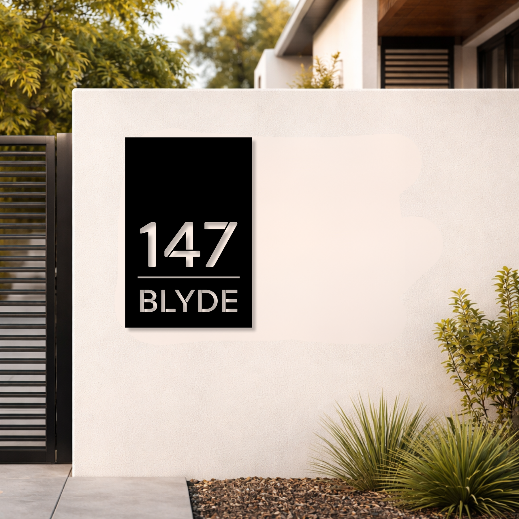 Oslo House Number modern metal address numbers South Africa