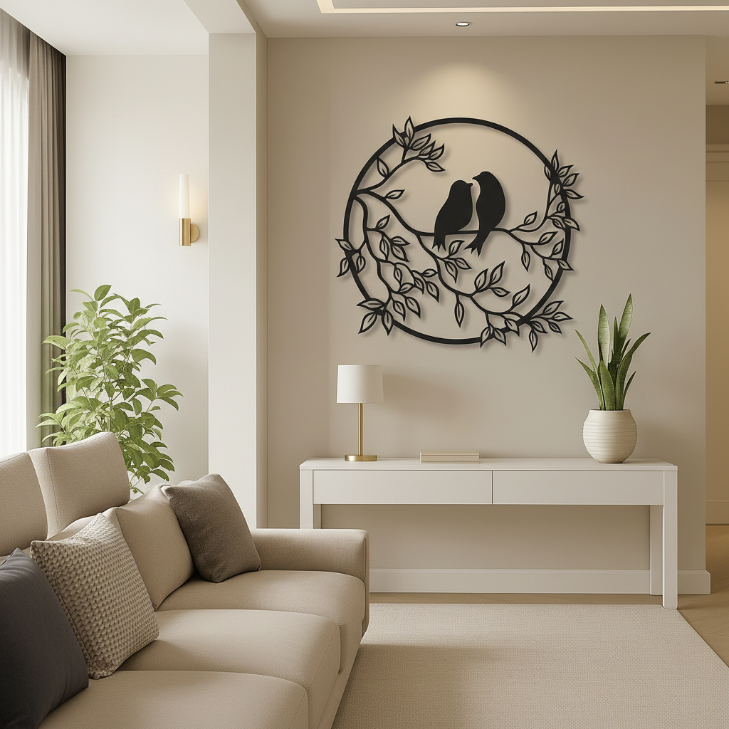 Taupe/greige contemporary with evening lighting