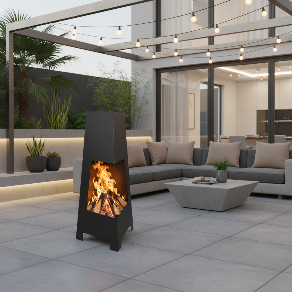 Vertex Chiminea - Modern Home Setting