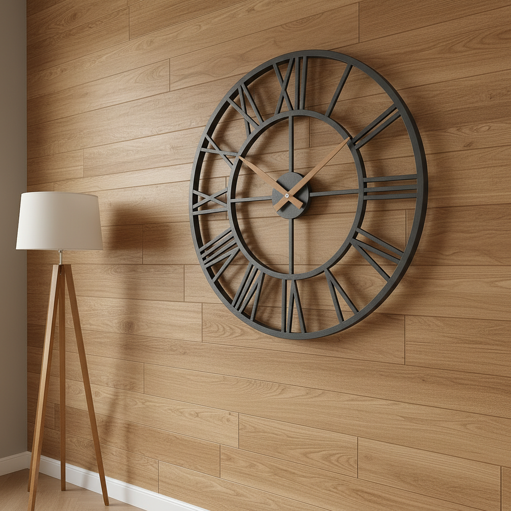 Warm wood background - 45° side angle